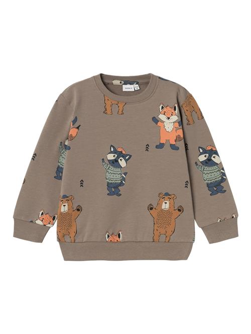 NAME IT Sweatshirt 'NMMOLANDER'  beige / navy / brun / orange