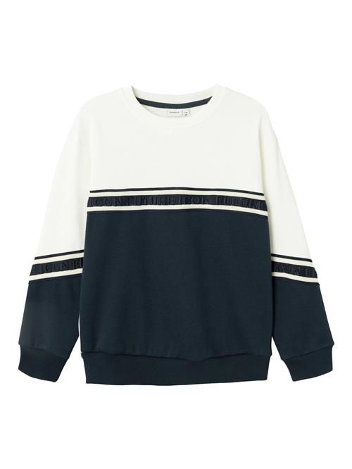 NAME IT Sweatshirt  blå / hvid