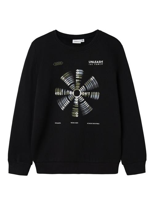 NAME IT Sweatshirt 'NKMNonen'  lyseblå / grøn / sort / hvid