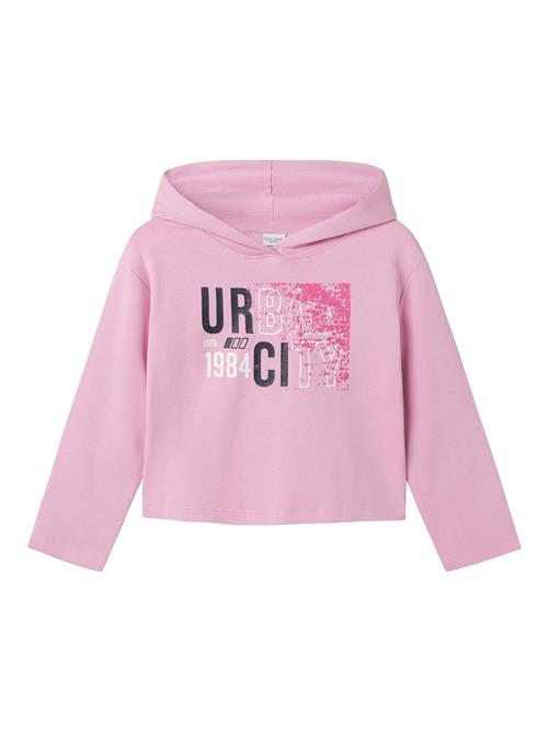 Se NAME IT Sweatshirt 'NKFViala'  blomme / pink / sort / hvid ved About You