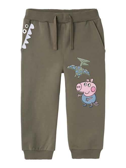 NAME IT Bukser 'Peppa Wutz'  khaki / lys pink / hvid