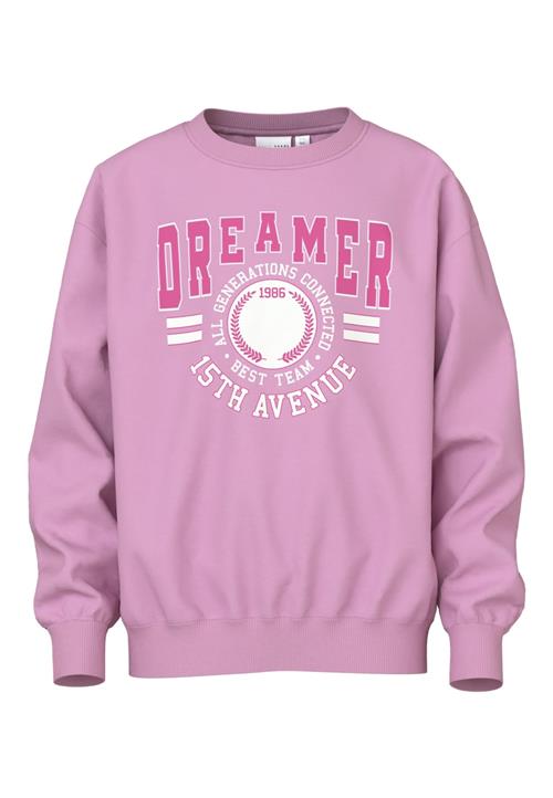 NAME IT Sweatshirt 'VILOUI'  lyserød / lys pink / hvid