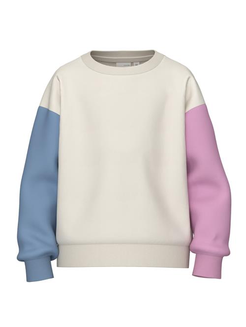 NAME IT Sweatshirt 'VISUSAN'  creme / røgblå / pink