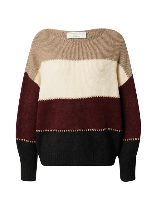 Guido Maria Kretschmer Women Pullover 'ANNIKA'  mørkebeige / burgunder / sort / uldhvid