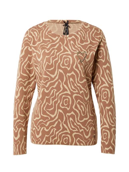 Key Largo Pullover 'FUNK'  beige / brun / guld