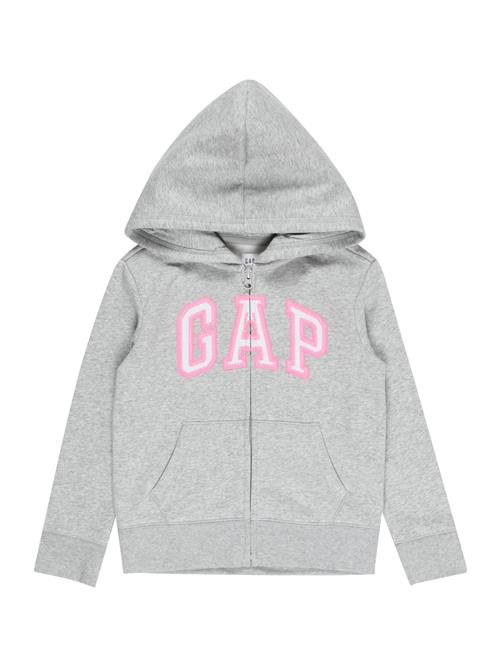 GAP Sweatjakke  grå-meleret / pink / hvid