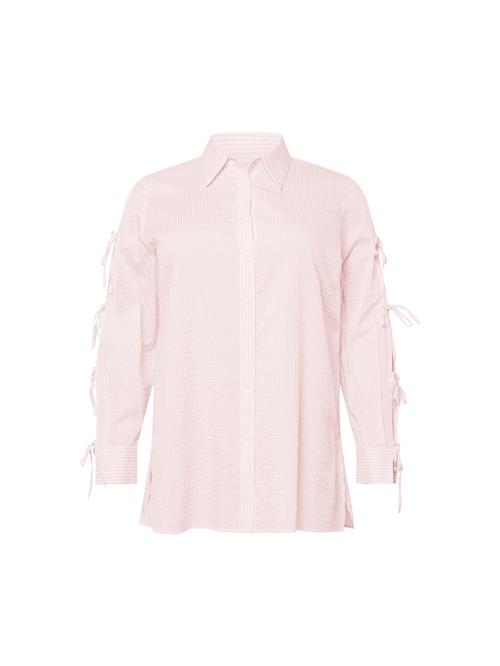 Se Persona by Marina Rinaldi Bluse 'FEBO'  pastelpink / hvid ved About You