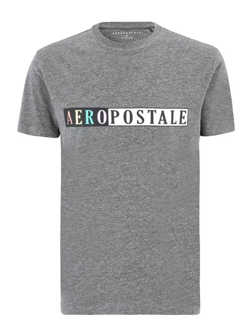 Se AÉROPOSTALE Bluser & t-shirts 'RAINBOW'  turkis / mørkegrå / sort / hvid ved About You