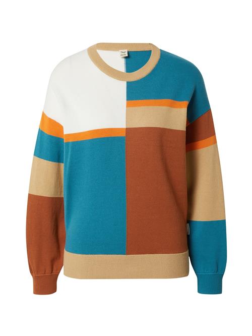 Se Iriedaily Pullover 'Lauri'  cyanblå / brun / orange / hvid ved About You