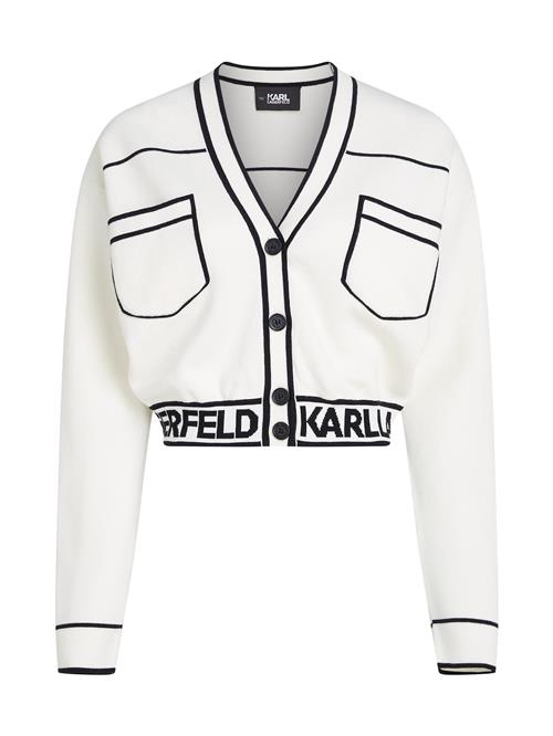 Se Karl Lagerfeld Cardigan  sort / hvid ved About You