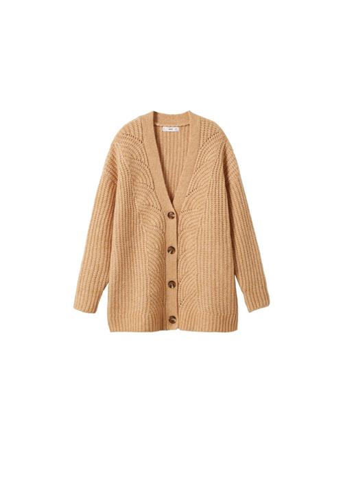 MANGO Cardigan 'Radio'  lysebrun