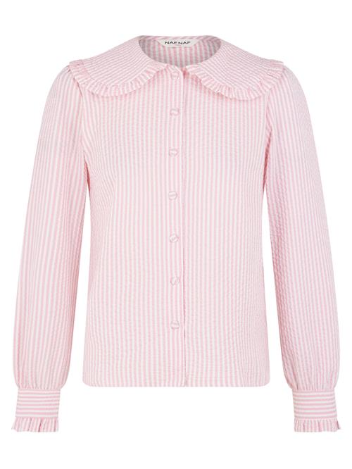 NAF NAF Bluse 'Manon'  pastelpink / hvid