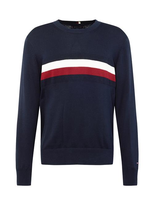 TOMMY HILFIGER Pullover  mørkeblå / rød / hvid