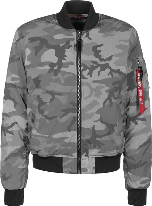 ALPHA INDUSTRIES Overgangsjakke  grå / mørkegrå / rubinrød / sort