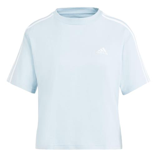 Se ADIDAS SPORTSWEAR Funktionsbluse 'Essentials 3-Stripes'  lyseblå / hvid ved About You