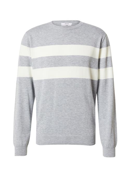 Se DAN FOX APPAREL Pullover 'Ludwig'  grå-meleret / offwhite ved About You