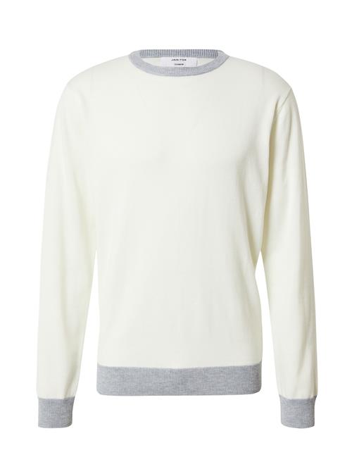 Se DAN FOX APPAREL Pullover 'Lars'  grå-meleret / offwhite ved About You