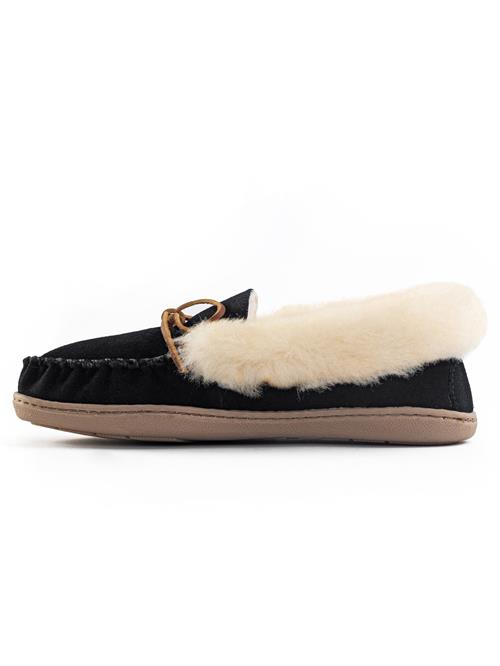 Minnetonka Mokassin 'Alpinsheepskin'  creme / lysebrun / sort