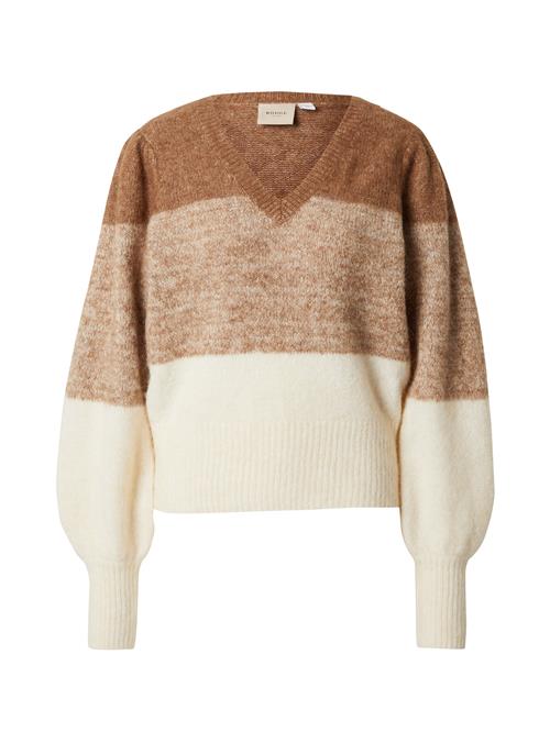 Se VILA ROUGE Pullover 'MALOU'  creme / brun / brun-meleret ved About You