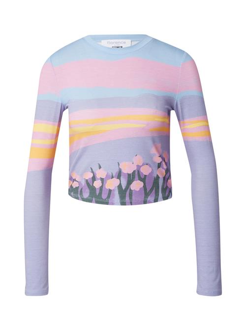 Se florence by mills exclusive for ABOUT YOU Shirts 'Pink Skies'  lyseblå / mørkegrøn / lilla / lyserød ved About You