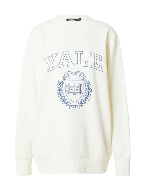 Se Nasty Gal Sweatshirt 'Yale'  lysebeige / koboltblåt ved About You