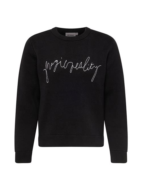 WEEKDAY Pullover 'Johan'  sort / hvid