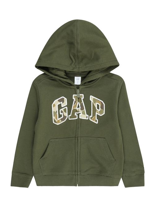 GAP Sweatjakke  beige / grøn / khaki / oliven