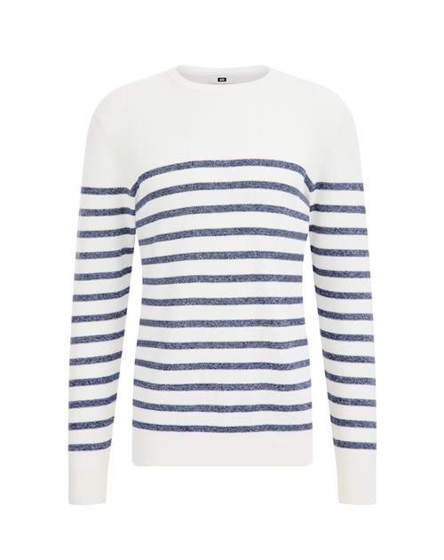 Se WE Fashion Pullover  grå / hvid ved About You