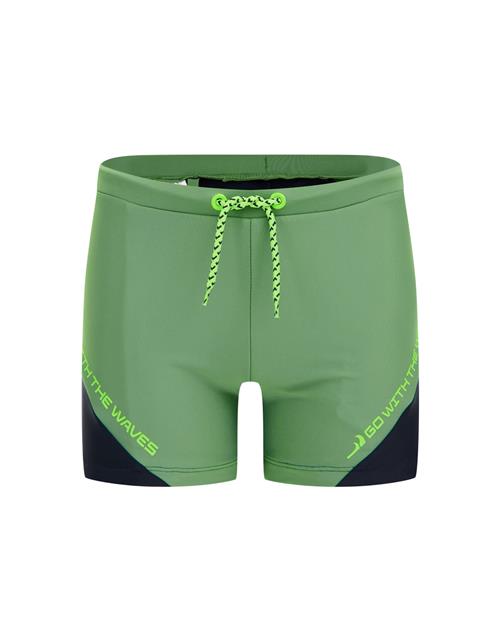 Se WE Fashion Badeshorts  natblå / kiwi ved About You