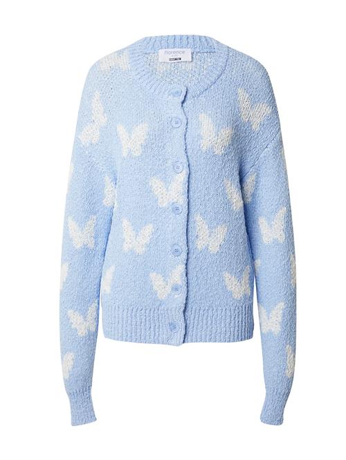 florence by mills exclusive for ABOUT YOU Cardigan 'Meadow Flowers'  lyseblå / hvid