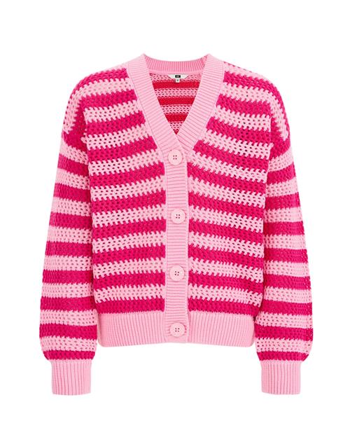 Se WE Fashion Cardigan  fuchsia / lys pink ved About You