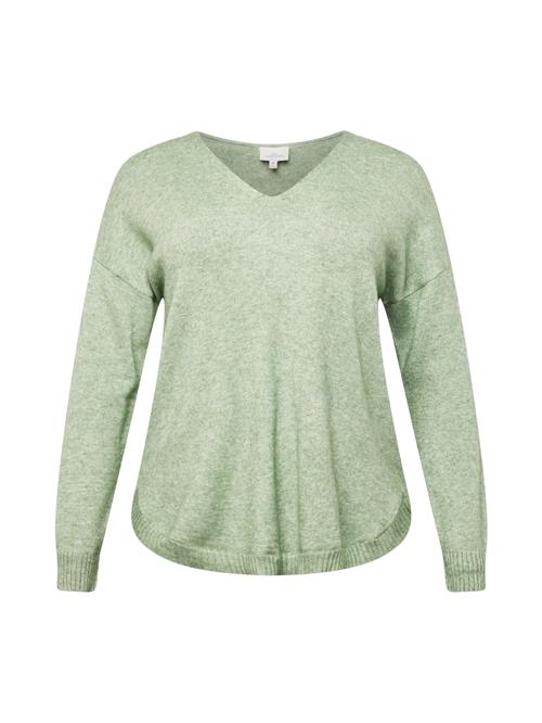 Se ONLY Carmakoma Pullover 'Margareta'  grøn-meleret ved About You