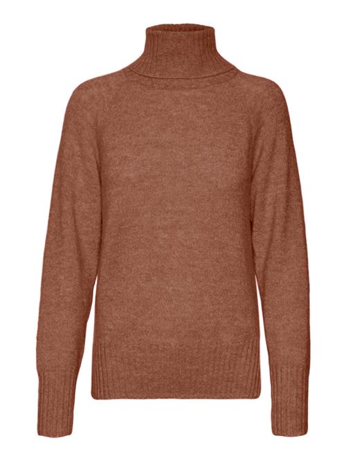 Se VERO MODA Pullover 'Daniela'  lysebrun / mørkebrun ved About You