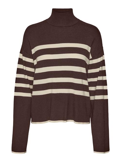 VERO MODA Pullover 'HAPPINESS'  creme / brun