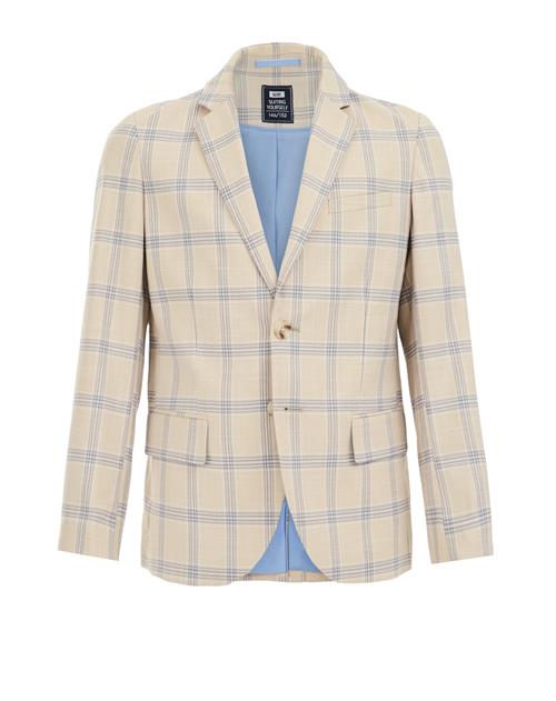 WE Fashion Blazer  beige / blå / hvid