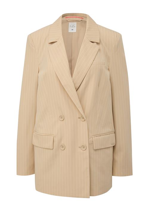 Se QS Blazer  sand / hvid ved About You