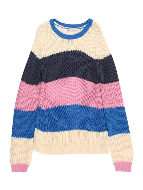 Se KIDS ONLY Pullover 'NIKKA'  beige / blå / marin / pitaya ved About You