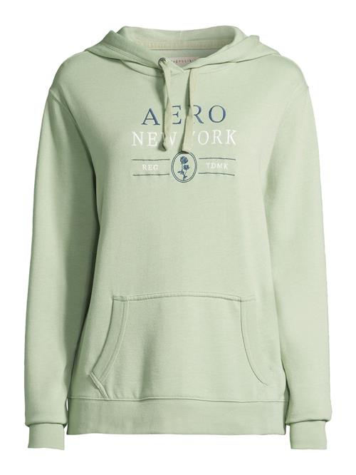 AÉROPOSTALE Sweatshirt 'MOVED ON'  navy / lysegrøn / hvid