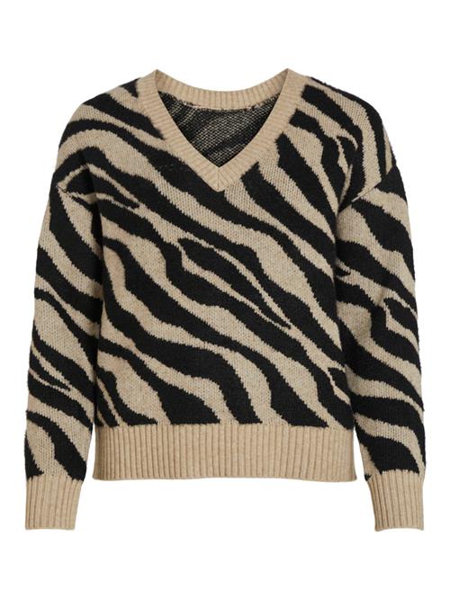 Se VILA Pullover 'Ril'  beige-meleret / sort ved About You