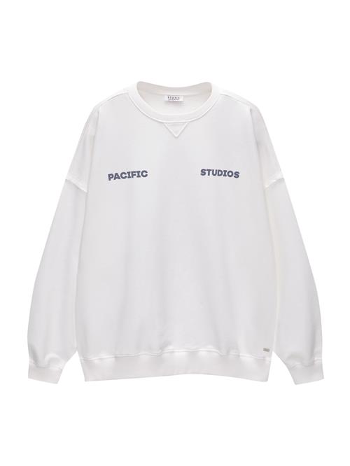 Pull&Bear Sweatshirt  marin / hvid