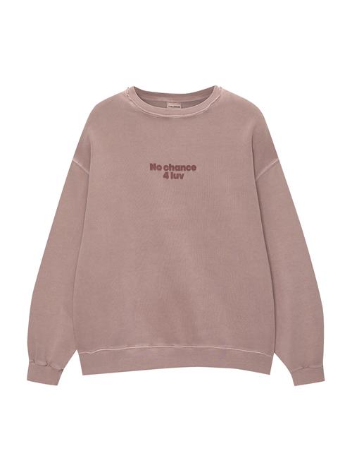 Se Pull&Bear Sweatshirt  pink / mørk pink / hvid ved About You