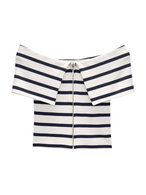 Se Pull&Bear Shirts  ecru / navy ved About You