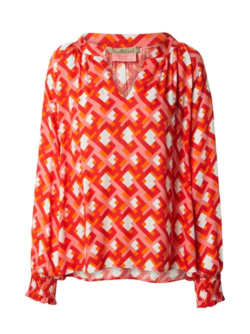 Smith&Soul Bluse  orange / lyserød / rød / hvid