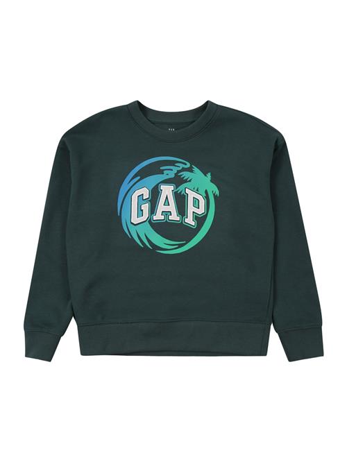 Se GAP Sweatshirt 'FRAN'  himmelblå / lysegrøn / mørkegrøn / hvid ved About You