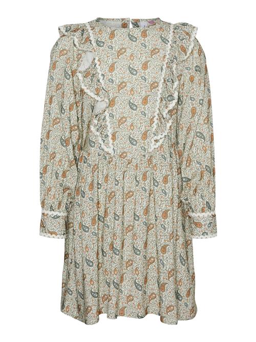 Vero Moda Girl Kjole  beige / grøn / orange / sort