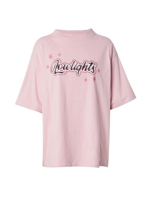 Low Lights Studios Oversized bluse 'SPARKLE'  pink / lys pink / sort / hvid