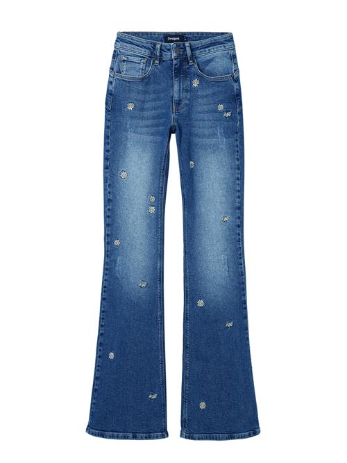 Desigual Jeans 'Daisy'  blue denim / gul / hvid