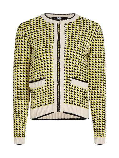 Se Karl Lagerfeld Cardigan  ecru / gul / sort ved About You