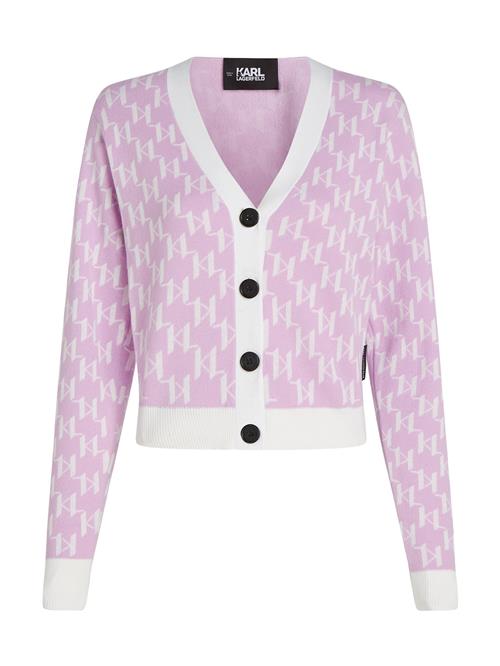 Se Karl Lagerfeld Cardigan  lilla / hvid ved About You