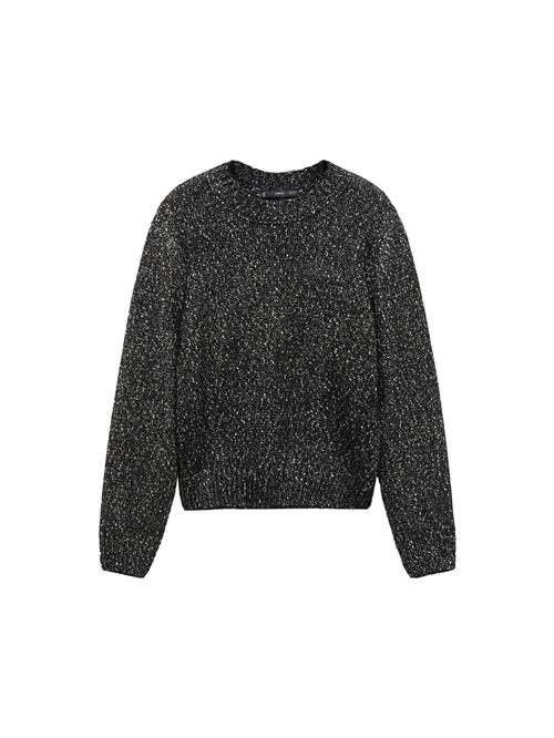 Se MANGO Pullover 'Pepper'  sort-meleret / hvid ved About You